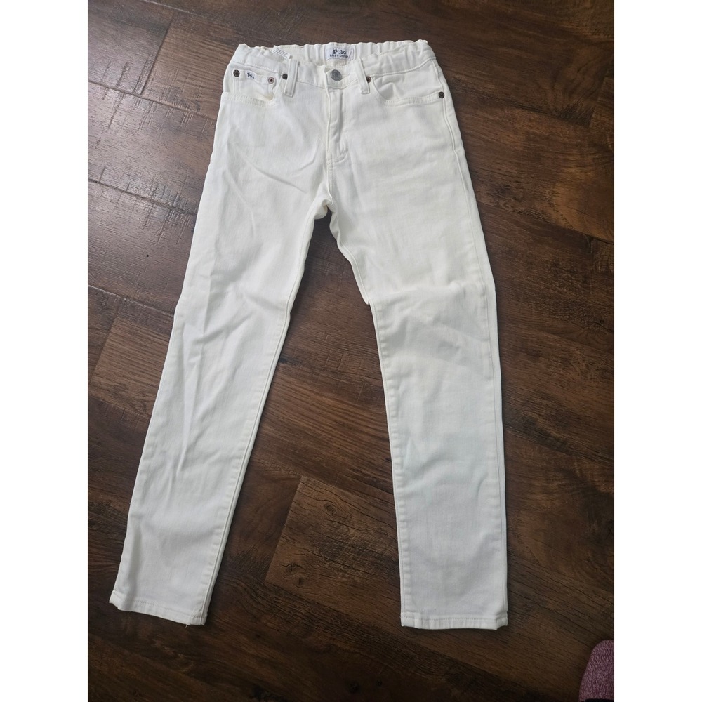 Polo Ralph Lauren Sullivan Slim White Jeans Boys Size 12 Stretch Denim Pants